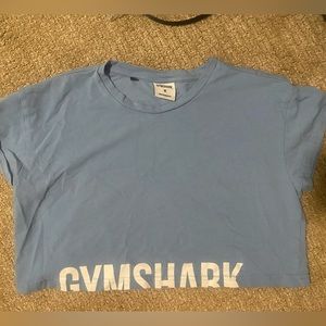 COPY - gymshark crop top color: baby blue size:M